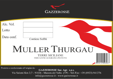 Etichetta del Muller Thurgau